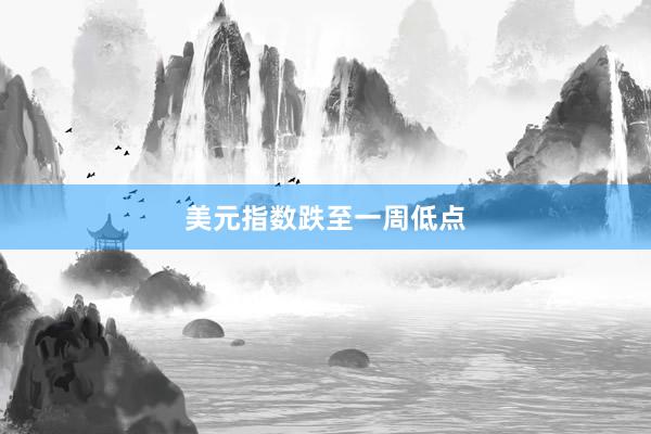 美元指数跌至一周低点