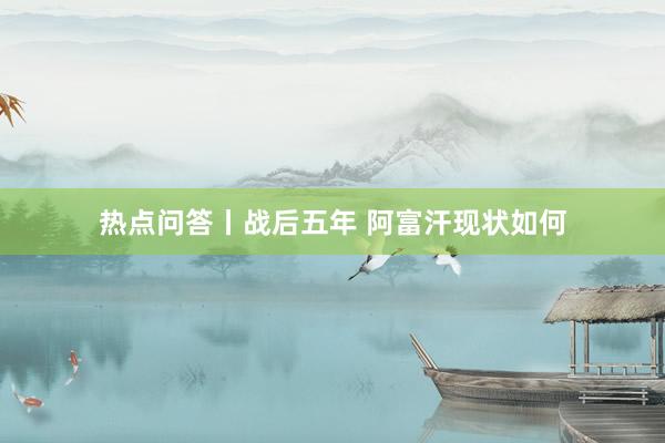 热点问答丨战后五年 阿富汗现状如何