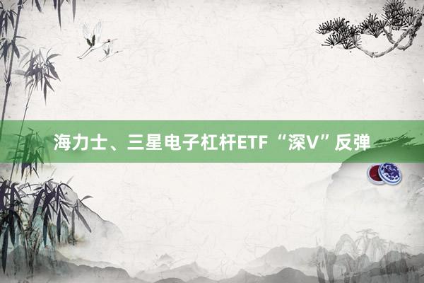 海力士、三星电子杠杆ETF “深V”反弹