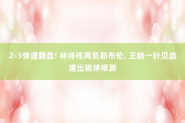 2-3惨遭翻盘! 林诗栋再负勒布伦, 王皓一针见血道出输球根源