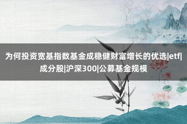 为何投资宽基指数基金成稳健财富增长的优选|etf|成分股|沪深300|公募基金规模