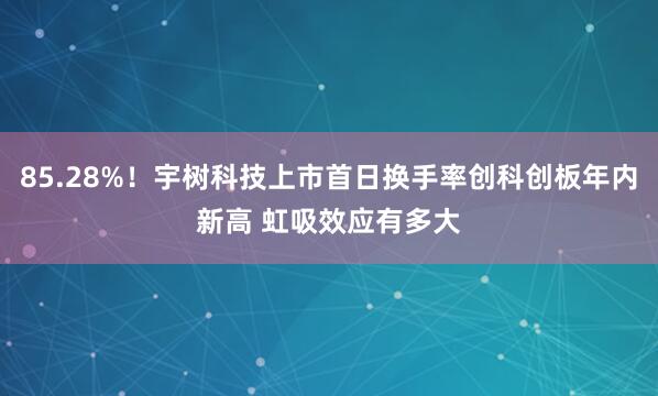 85.28%！宇树科技上市首日换手率创科创板年内新高 虹吸效应有多大