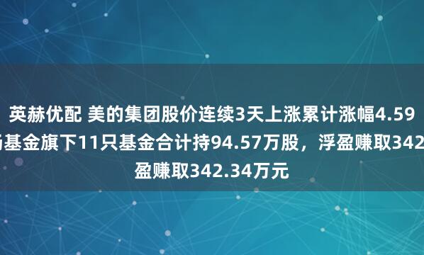 英赫优配 美的集团股价连续3天上涨累计涨幅4.59%，鹏扬基金旗下11只基金合计持94.57万股，浮盈赚取342.34万元