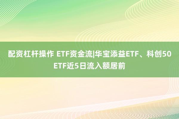 配资杠杆操作 ETF资金流|华宝添益ETF、科创50ETF近5日流入额居前