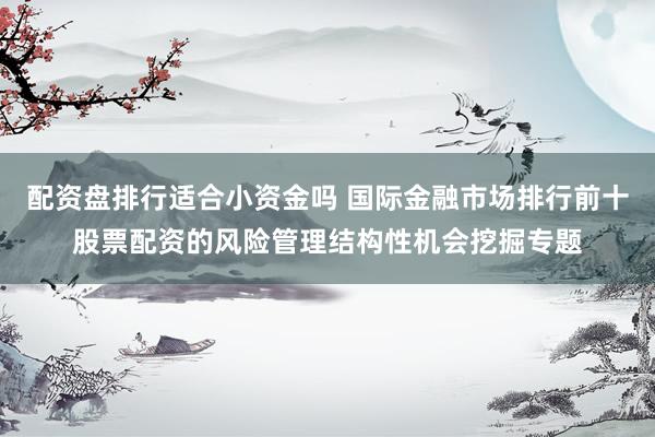 配资盘排行适合小资金吗 国际金融市场排行前十股票配资的风险管理结构性机会挖掘专题